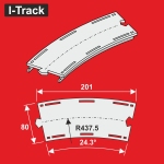 Hacker-Model HCTMC24224 - H0 - Bogen-Segment, für Märklin C, 437,5 mm24,3° (6 Stück)